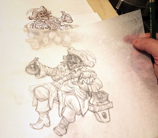 Sketching tips for beginners: Mirror with tracing paper