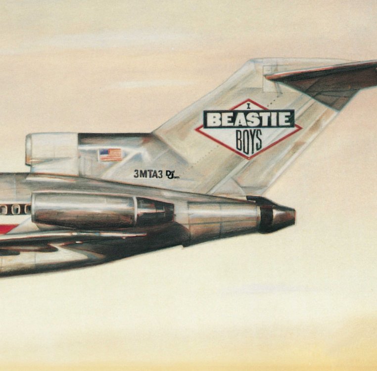 Licensed to Ill album cover, featuring the back of a jet plane