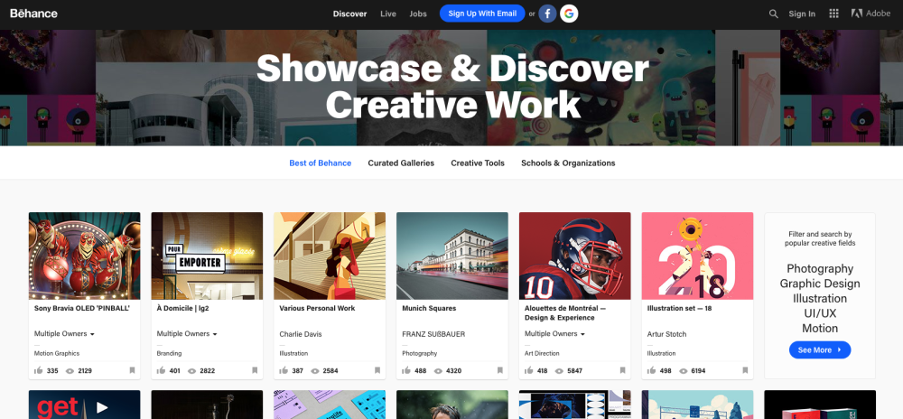 Behance page