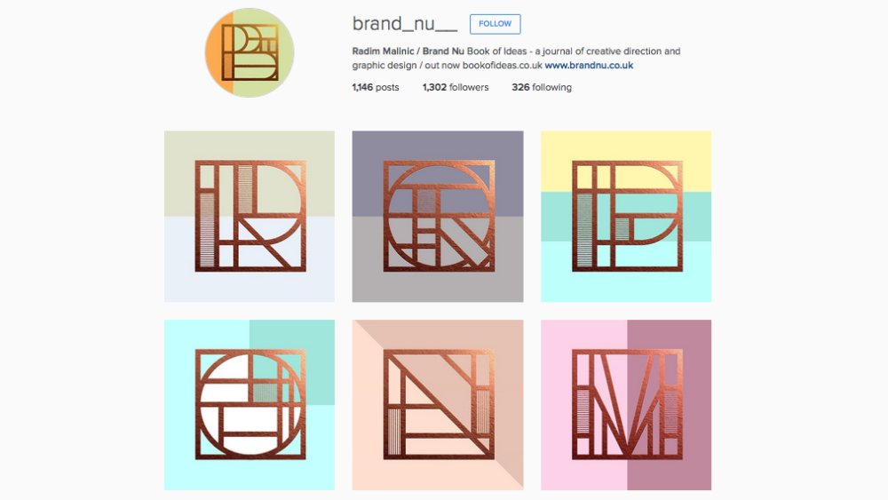 Graphic designers to follow on Instagram: Brand Nu