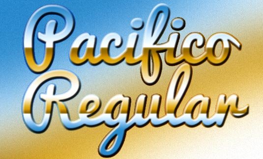 Free cursive fonts: Pacifico Regular