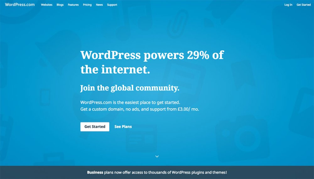 WordPress website screenshot