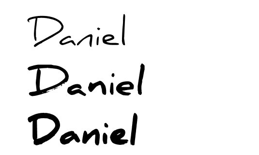 Free handwriting fonts: Daniel