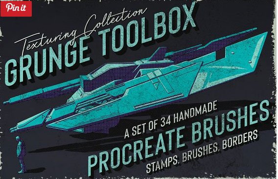 Grunge Toolbox Procreate Brushes