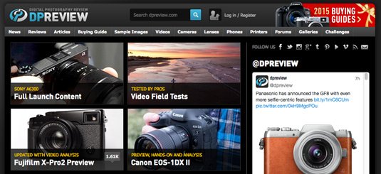 Best photography websites: Digital Photography Review