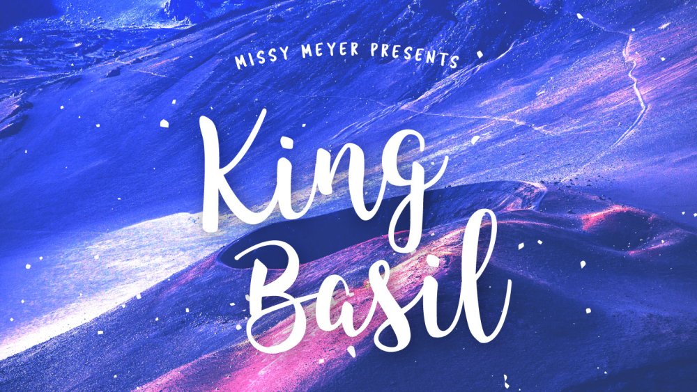 Free cursive fonts: King Basil