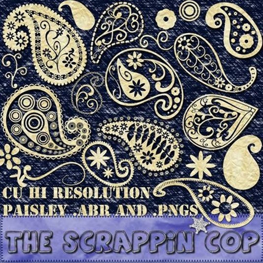 free Photoshop brushes: paisley