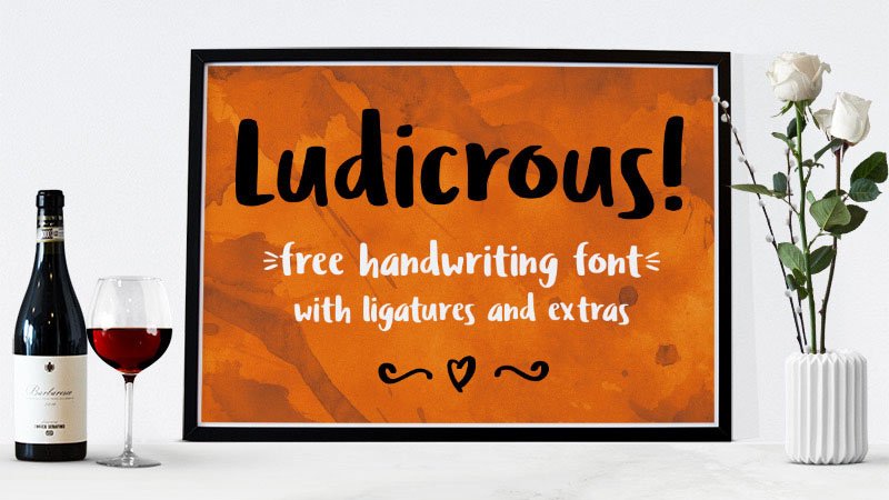 Free handwriting fonts: Ludicrous