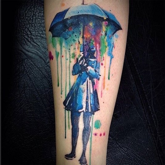 13 incredible examples of watercolor tattoo art: Victor Octaviano