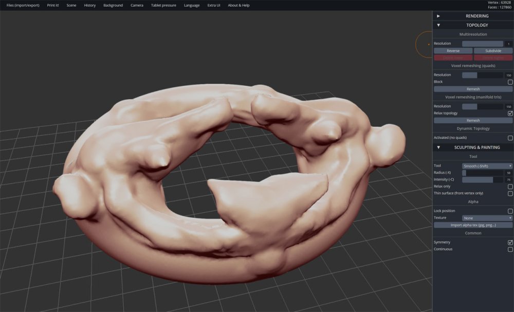 Best free 3D apps: SculptGL