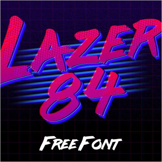 Free retro fonts: Lazer 84