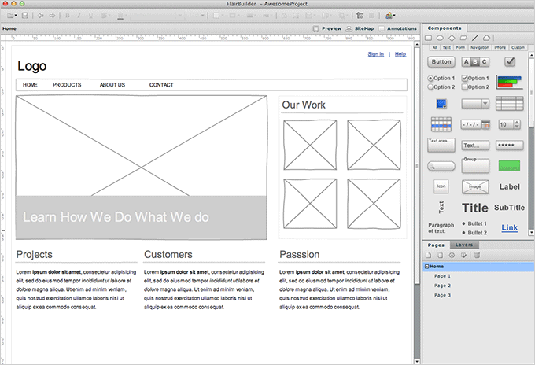 Wireframe tools - FlairBuilder