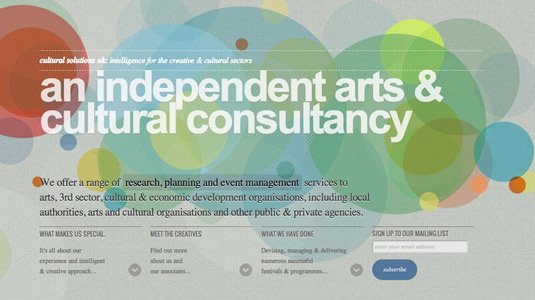 Example of parallax scrolling websites: Cultural Solutions
