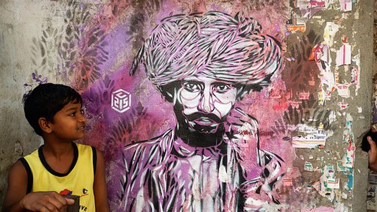 examples of street art: C215