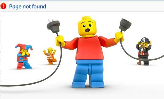 404 pages: Lego