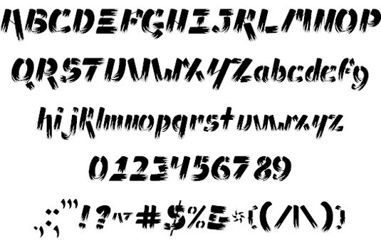 Free brush font: Ampad Brush