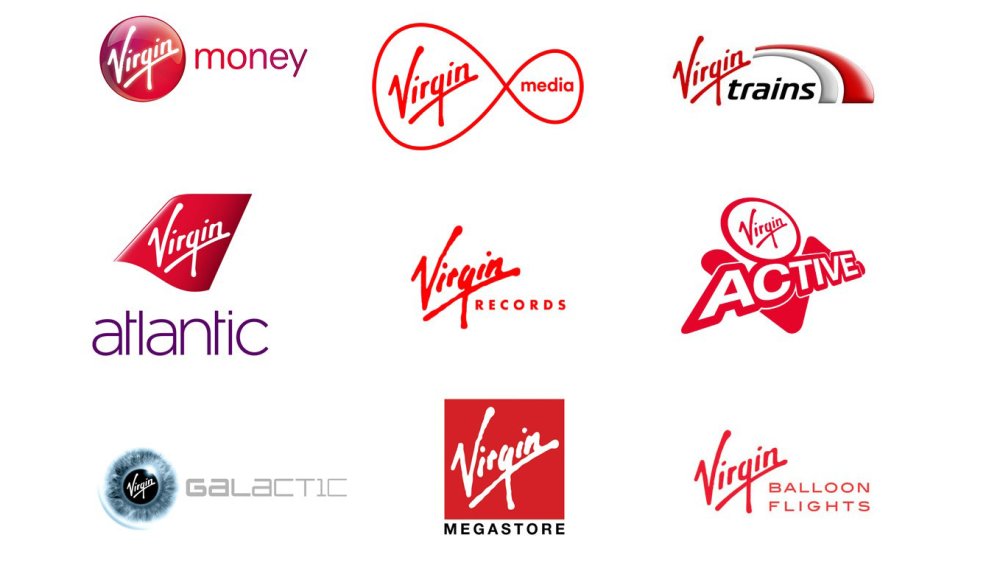 Selection of Virgin Group logos