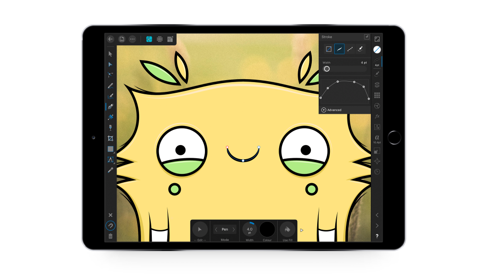 Screenshot of vector drawing on iPad