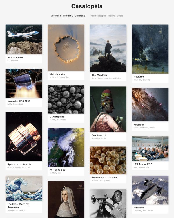Cassiopeia portfolio template for Cargo Collective