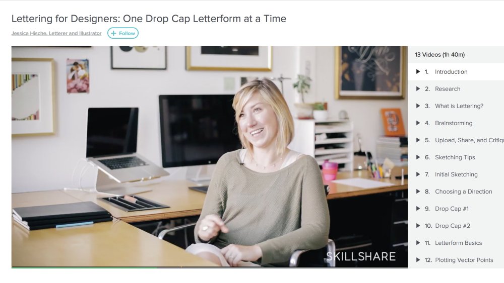 Skillshare course by Jessica Hische