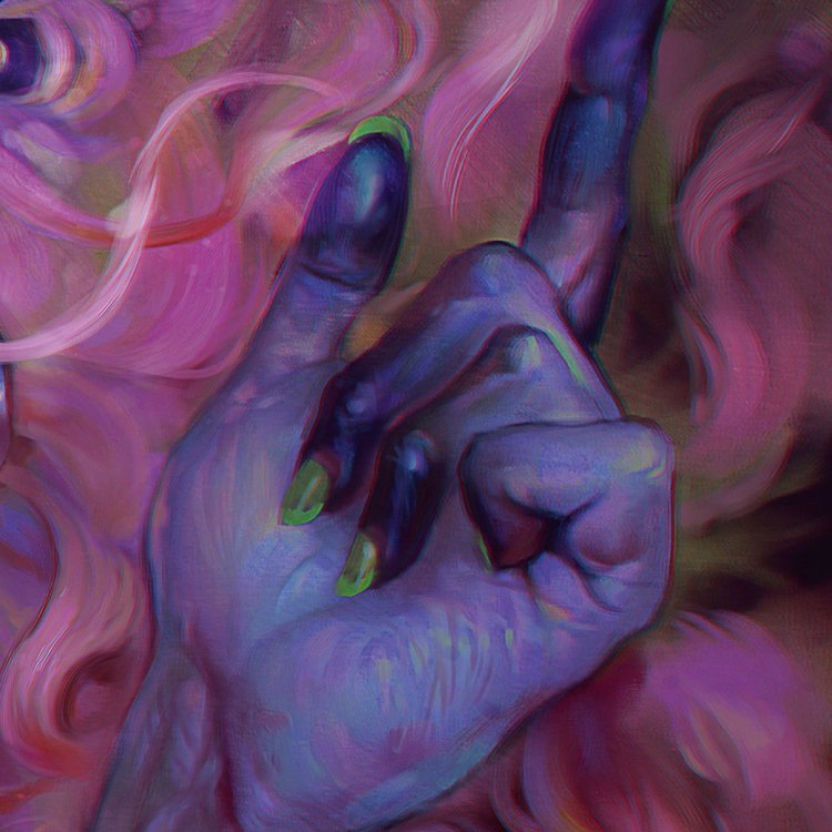 hand colourful zombie