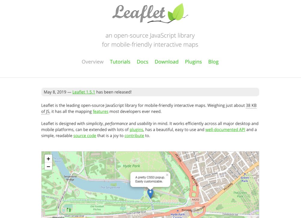 The best JavaScript libraries: Leaflet
