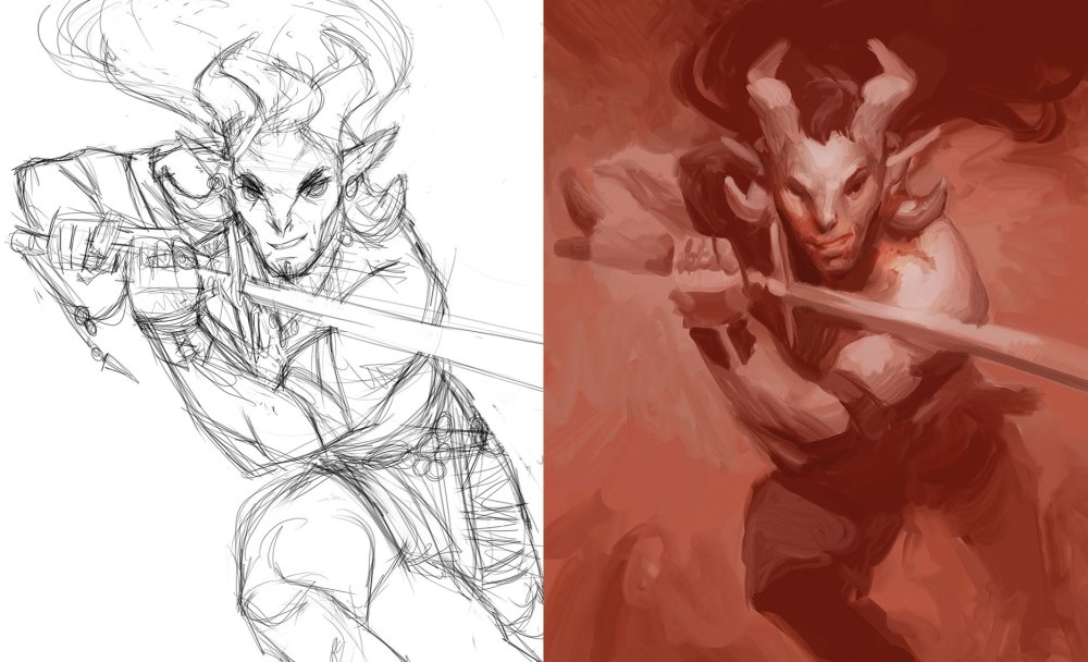 sketch and underpainting in Corel Painter