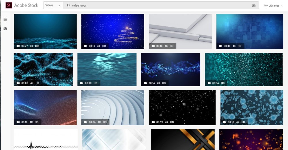 Video loops on Adobe Stock