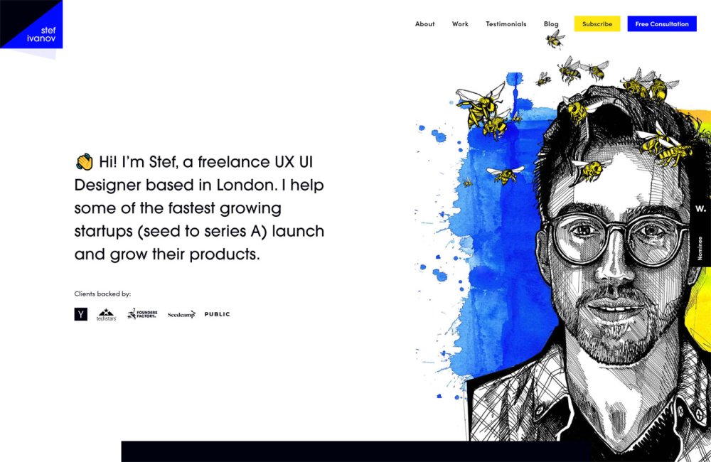 6 of the best new freelance portfolios to inspire you: Stef Ivanov