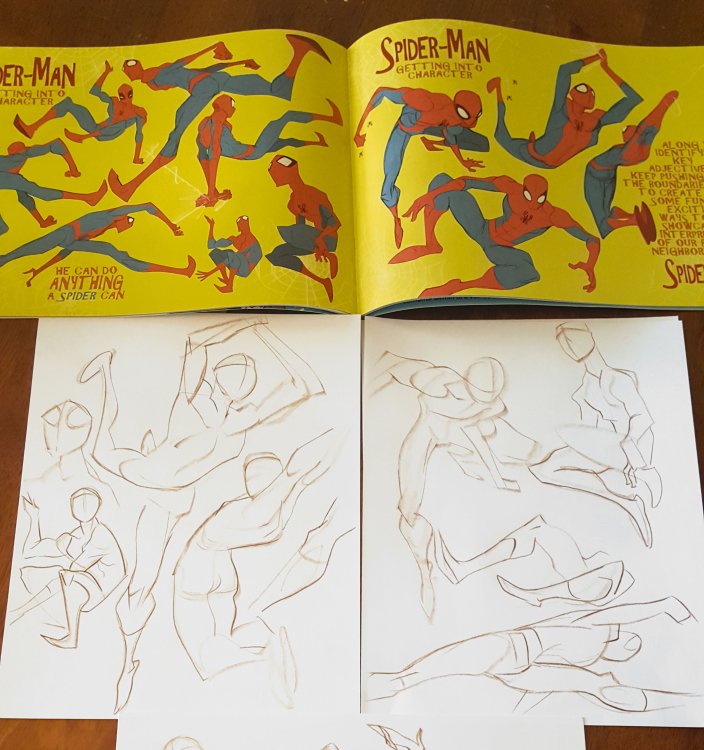 sketches of Spider-Man