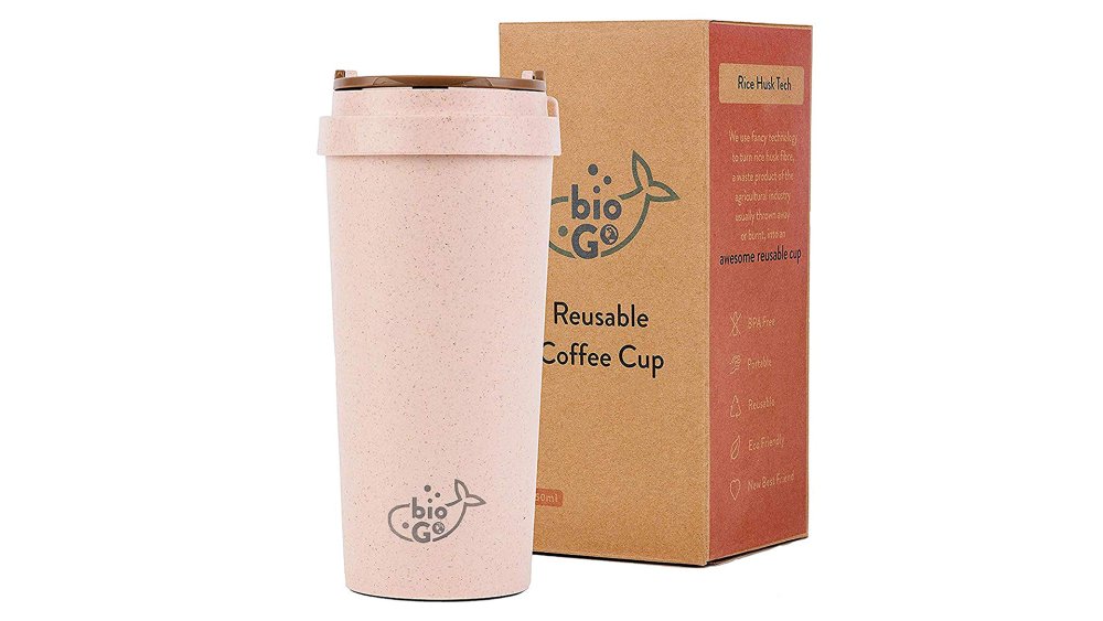 Best travel mugs 2020: bioGo Cup Reusable Rice Husk