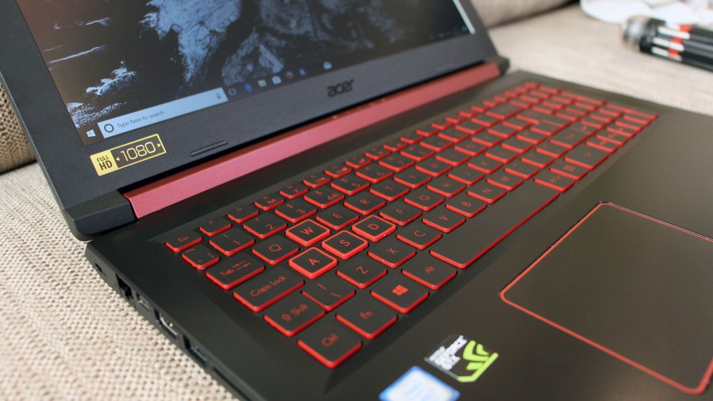 The Acer Nitro 5 keyboard