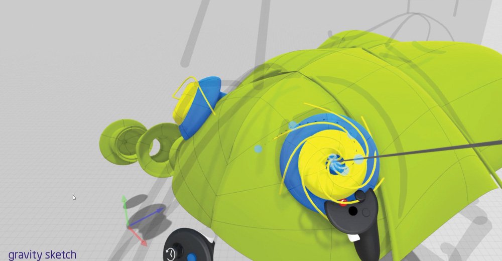 Gravity Sketch: Lathe tool and array drawing