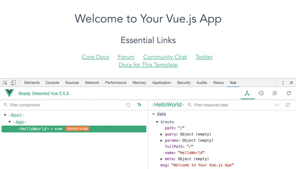 vue.js app