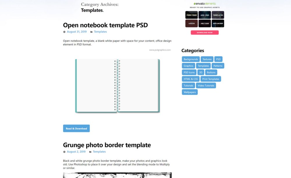 Free graphic design templates: PSDgraphics