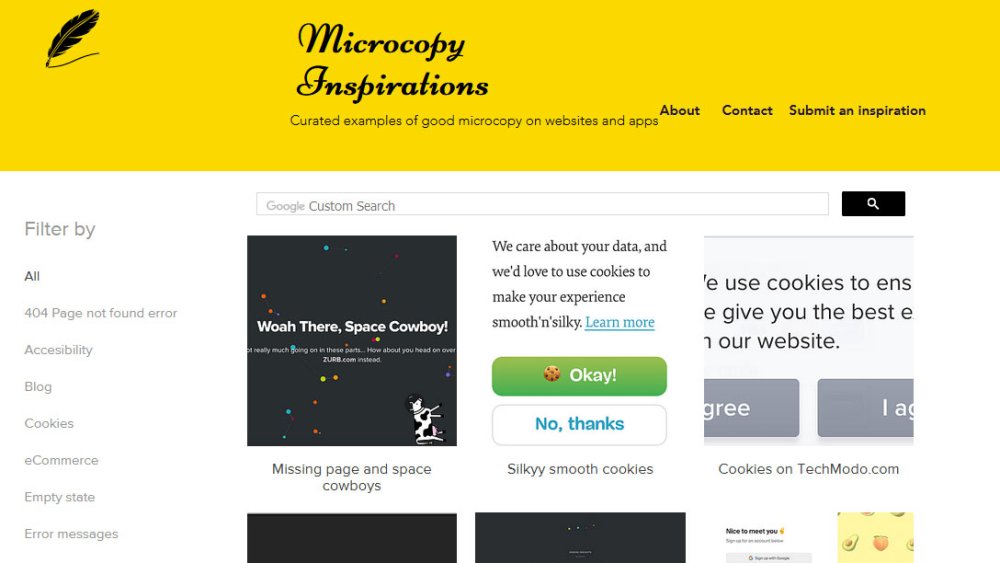 Microcopy Inspirations