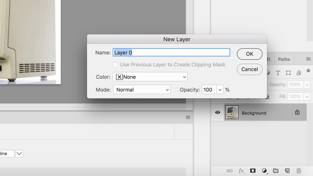 Setting a New Layer in Photoshop