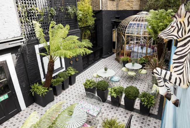 Hotel courtyard