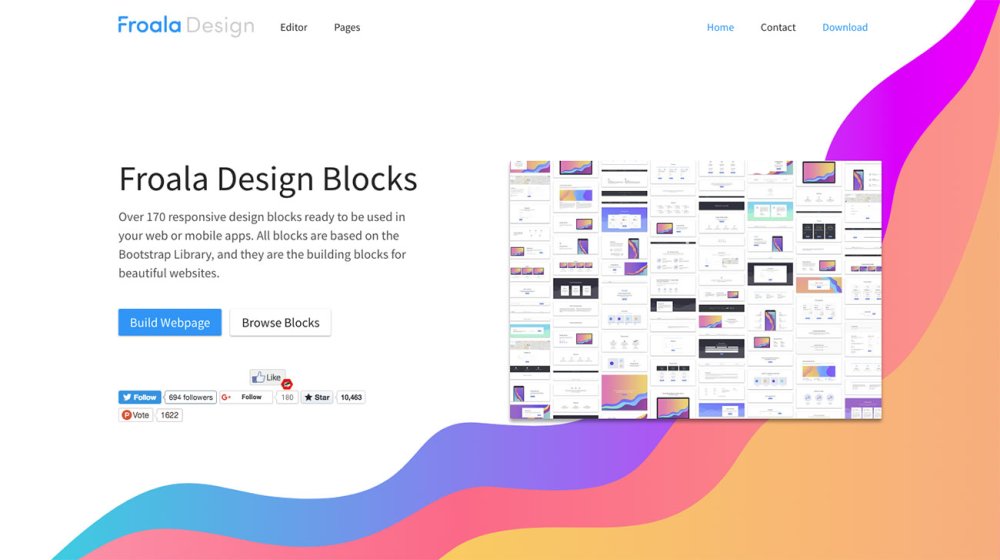 50 free web tools - Froala Design Blocks