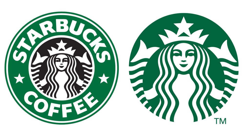 Starbucks logo before and after