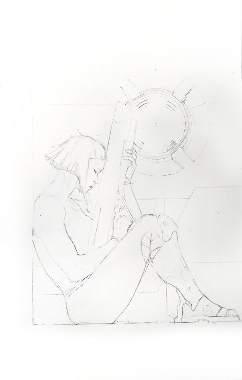 Pencil concept of the cover