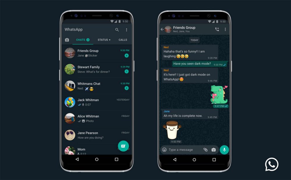 WhatsApp dark mode