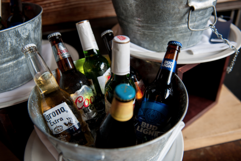 Ice bucket of beers