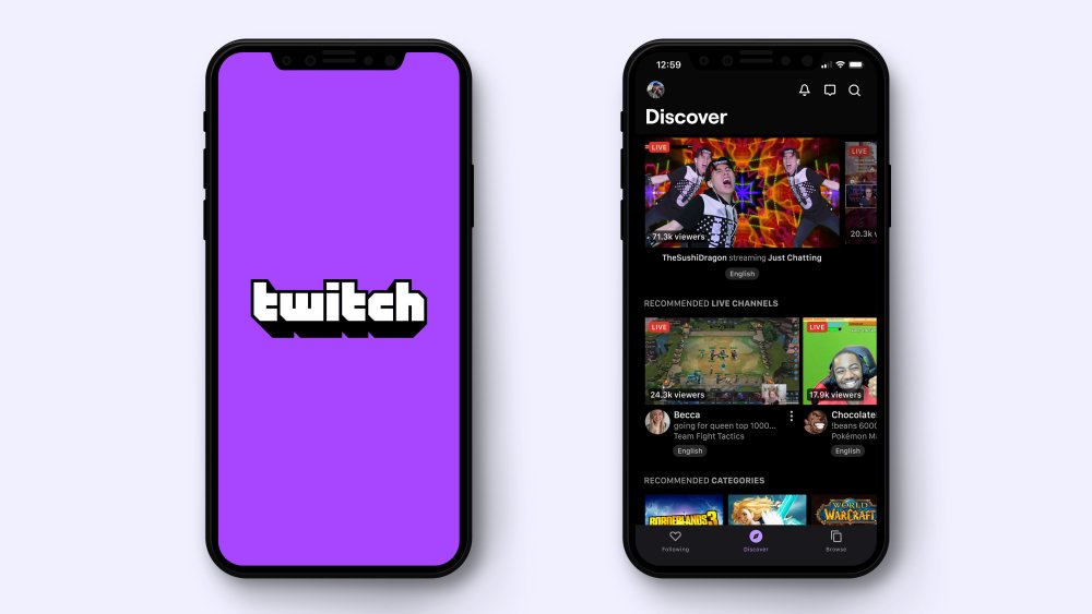 Twitch phone layout