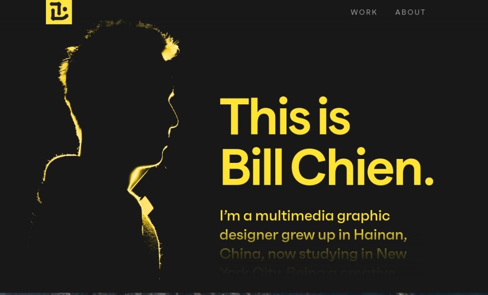 Homepage of Bill Chien's portfolio