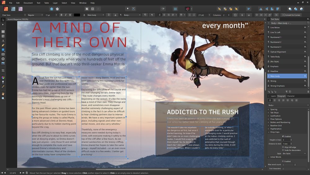 Affinity Publisher screenshot