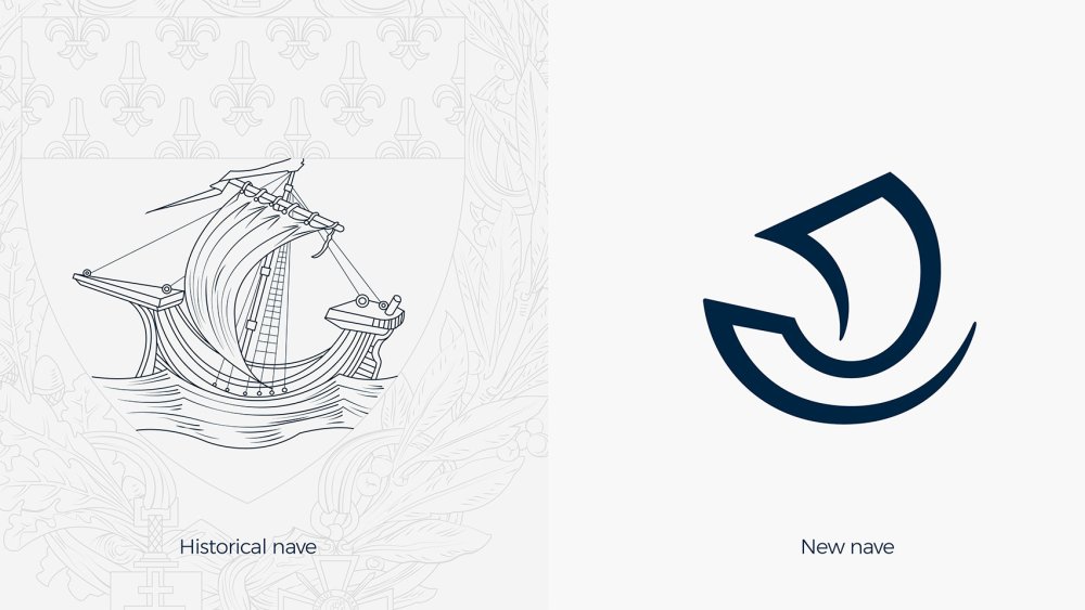 Old boat nave next to the new single stroke logo