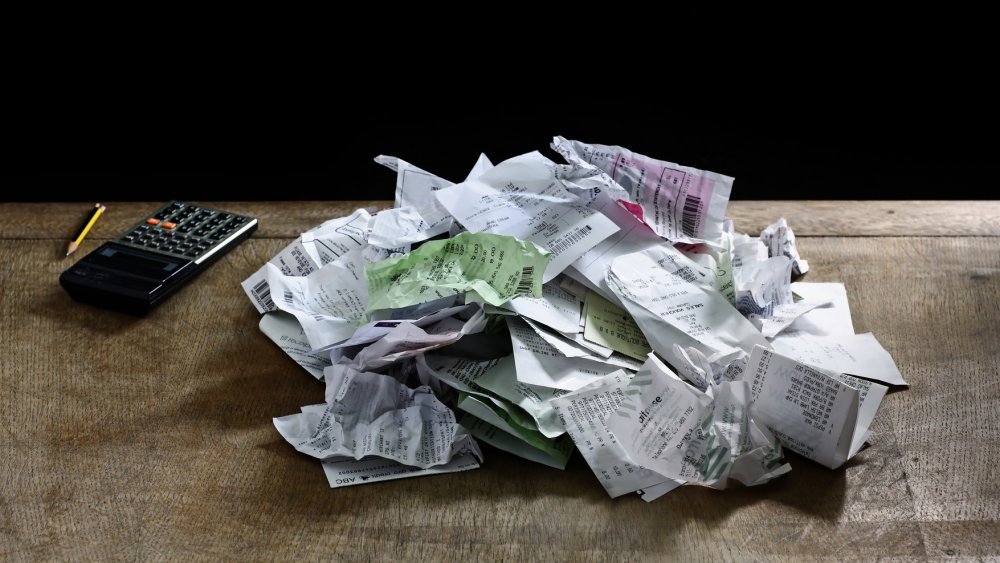 Big pile of receipts