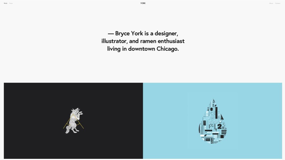 York portfolio template for Squarespace