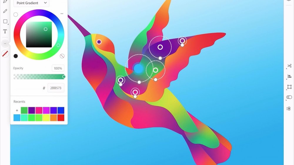 Best logo designer: bird graphic being crafted in Adobe Illustrator